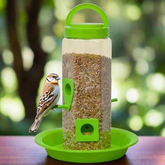 Bird Food and Water Feeder Hanging for Balcony