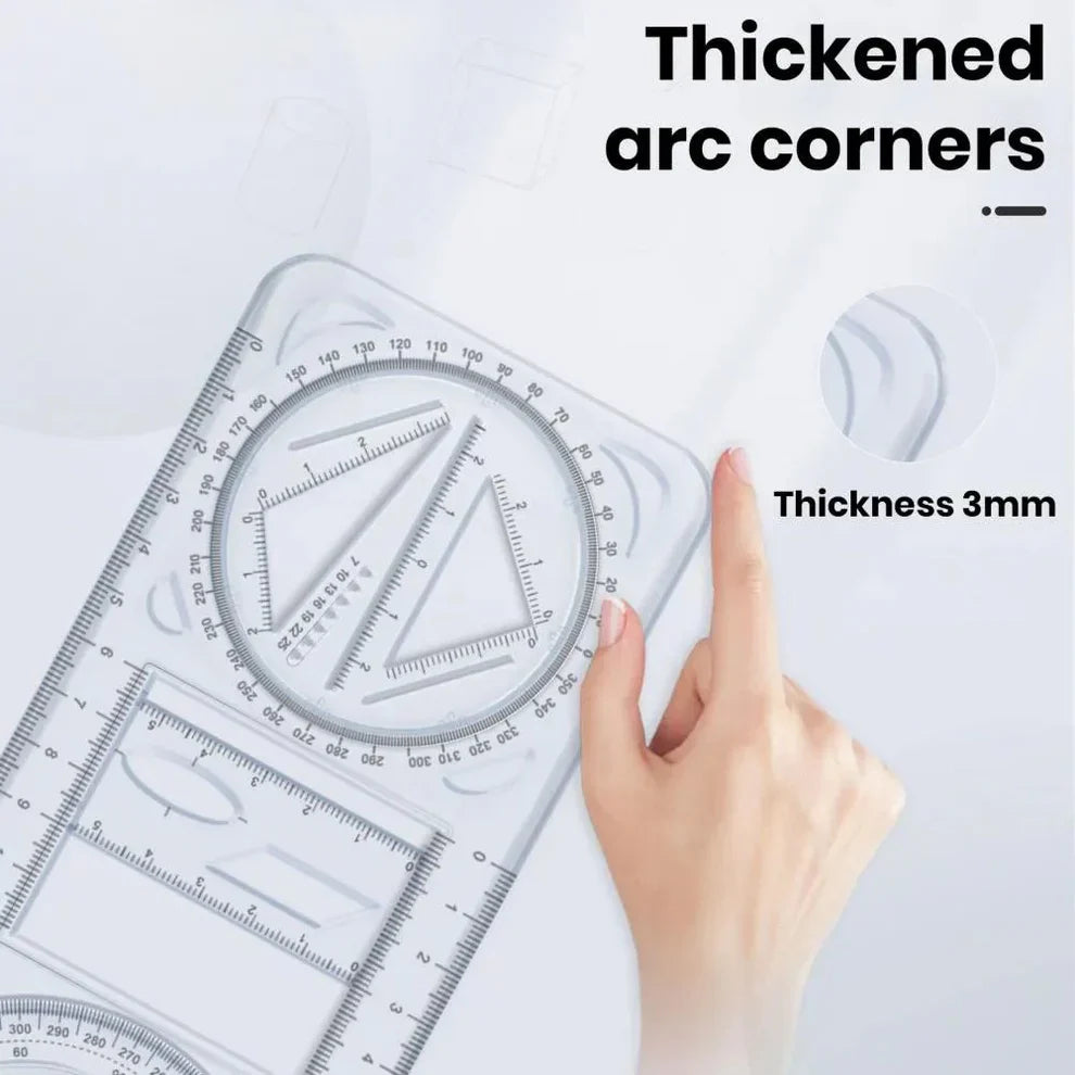Multifunctional Geometric Ruler - All in one (Buy 1 Get 1 Free)