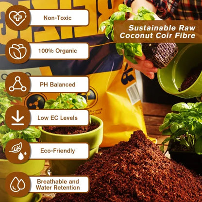 Organic Coco Coir Brick - Potting Soil Mix for Plants 🔥Buy 5 Get 5 FREE