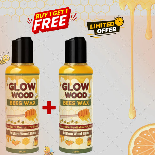 GLOW WOOD Bee Wax Wood Furniture Polish [ Pack of 2 ]