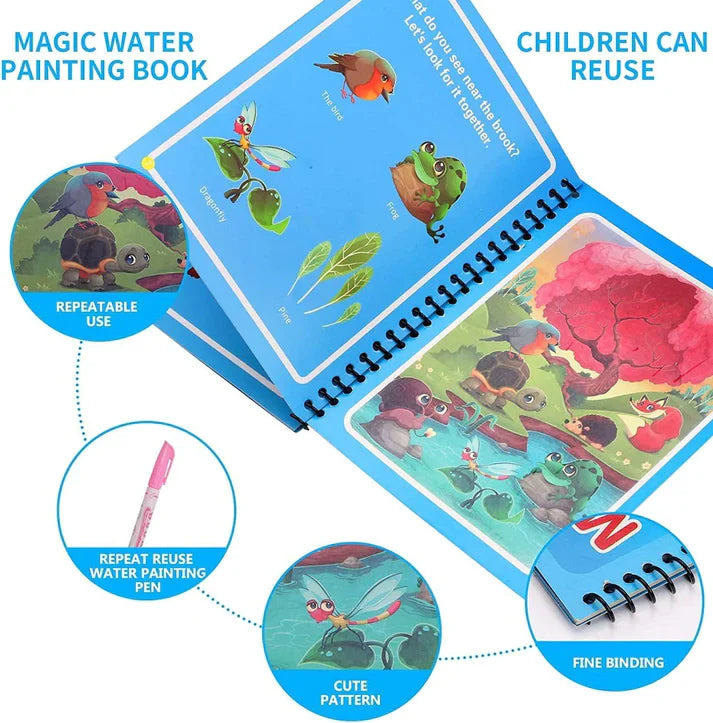 Magical Water Painting Book 🎨 (Set of 4)